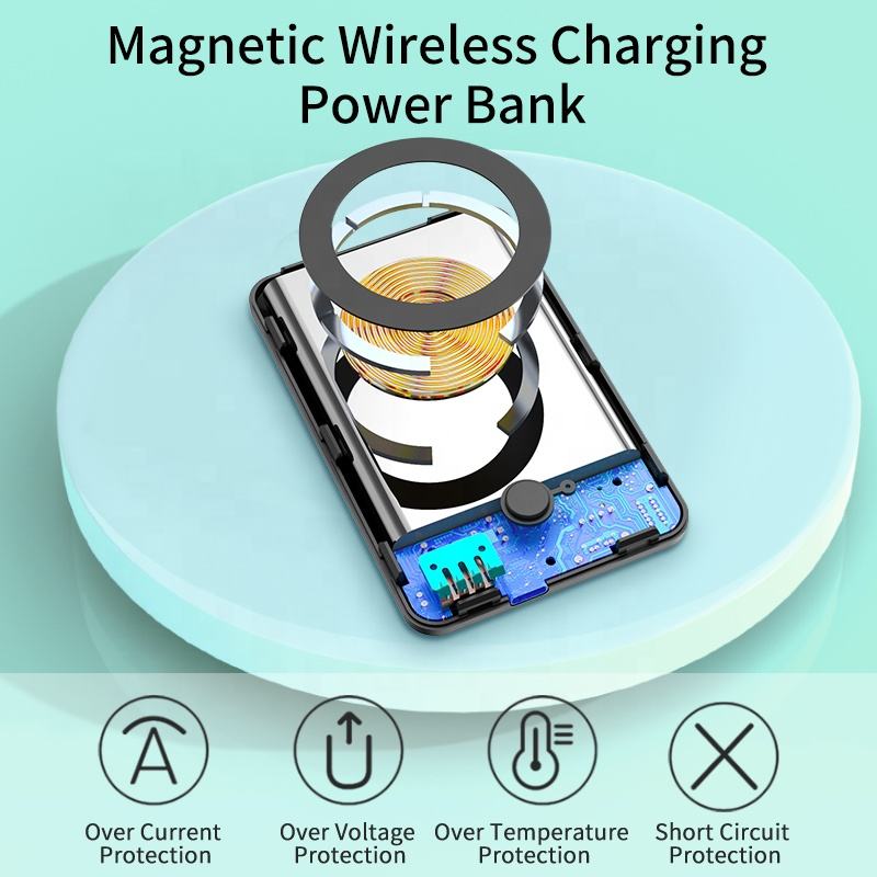 15W 10000mah Magnetic Wireless Charger Power Bank