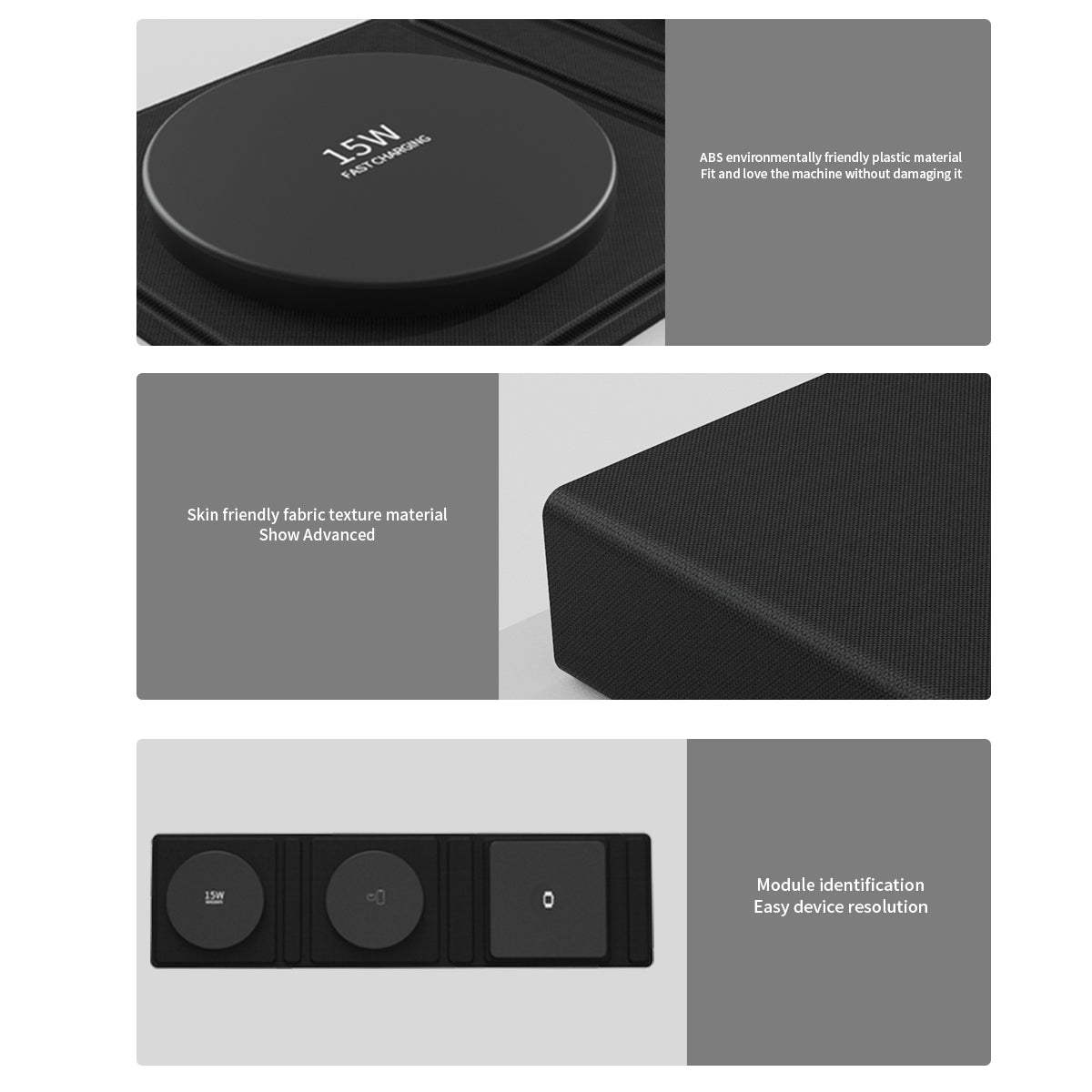 15W 3 in 1 Foldable Wireless Charger