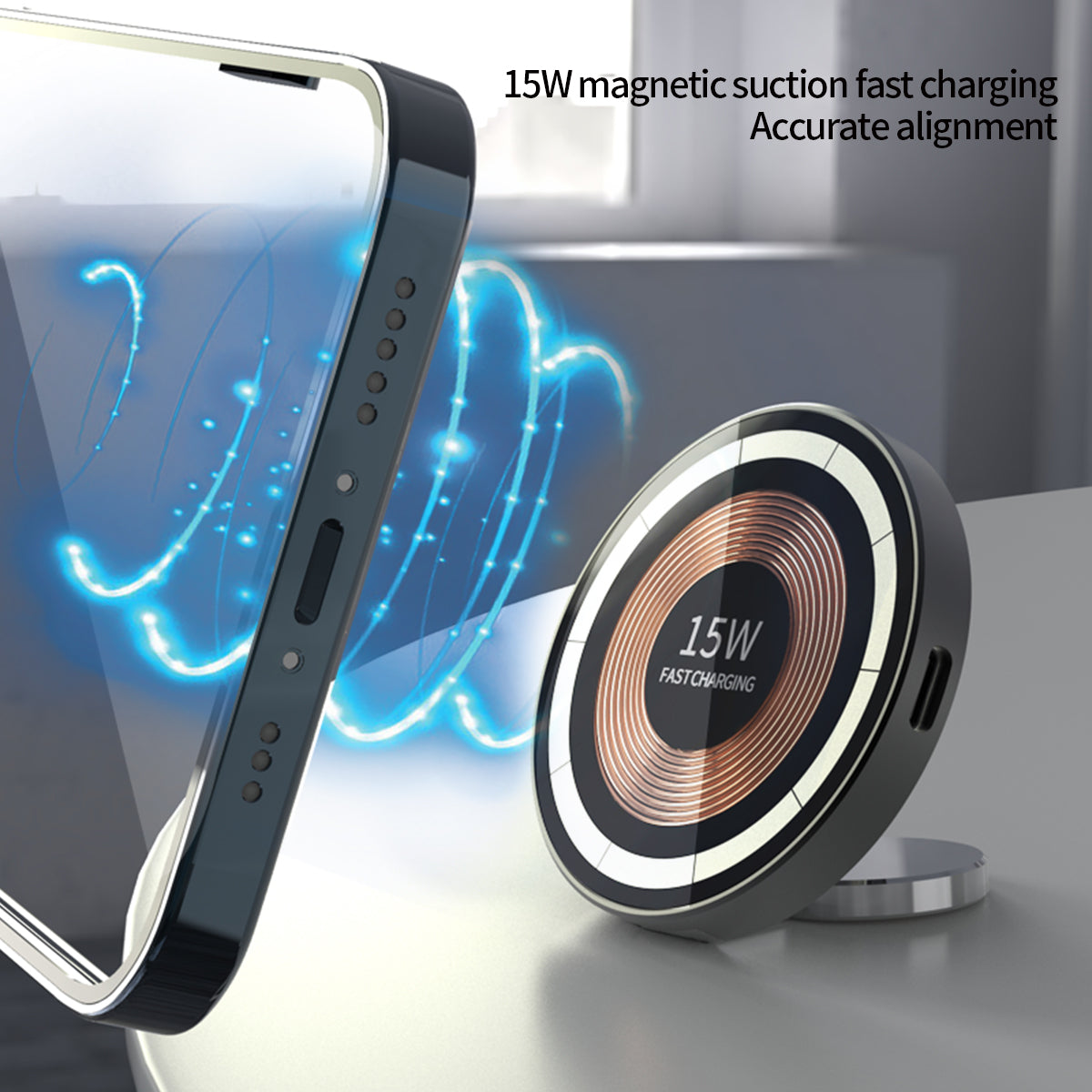 15W 2 in 1 Magnetic Foldable Wireless Charger