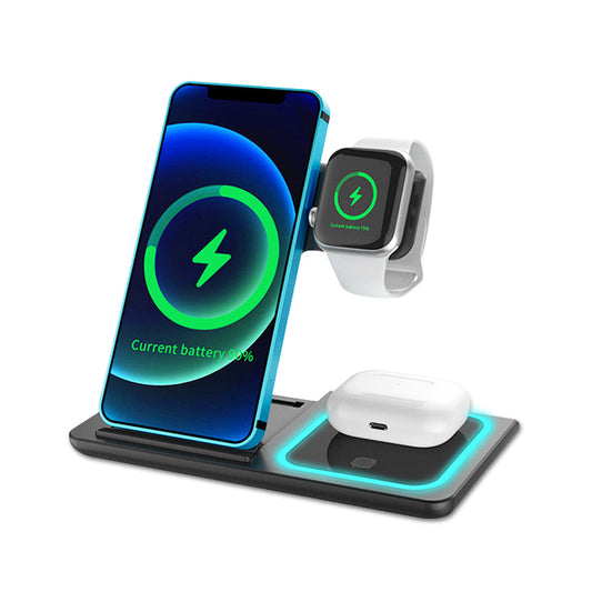 15W Foldable 3 in 1 Magnetic Wireless Charger