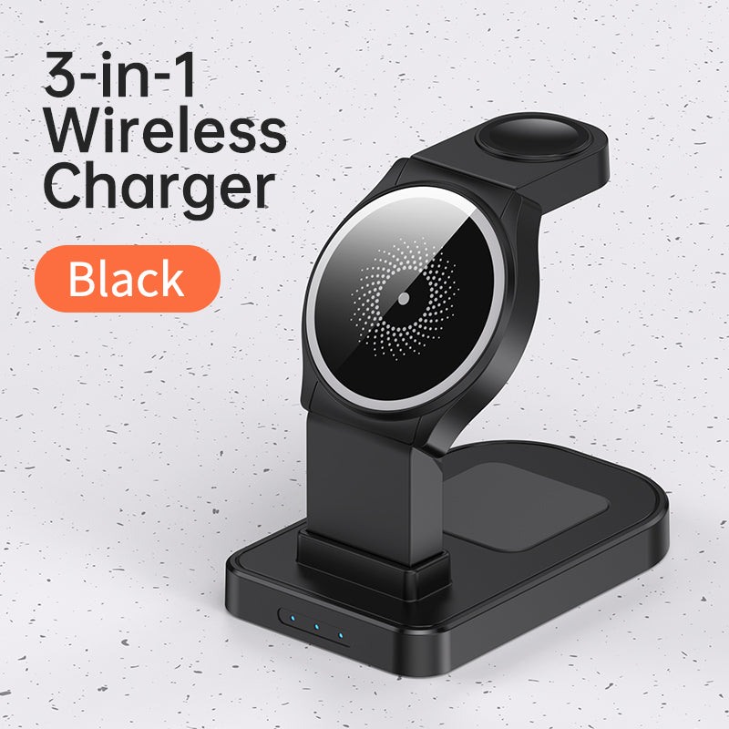 15W 3 in 1 Magnetic Wireless Charger Stand